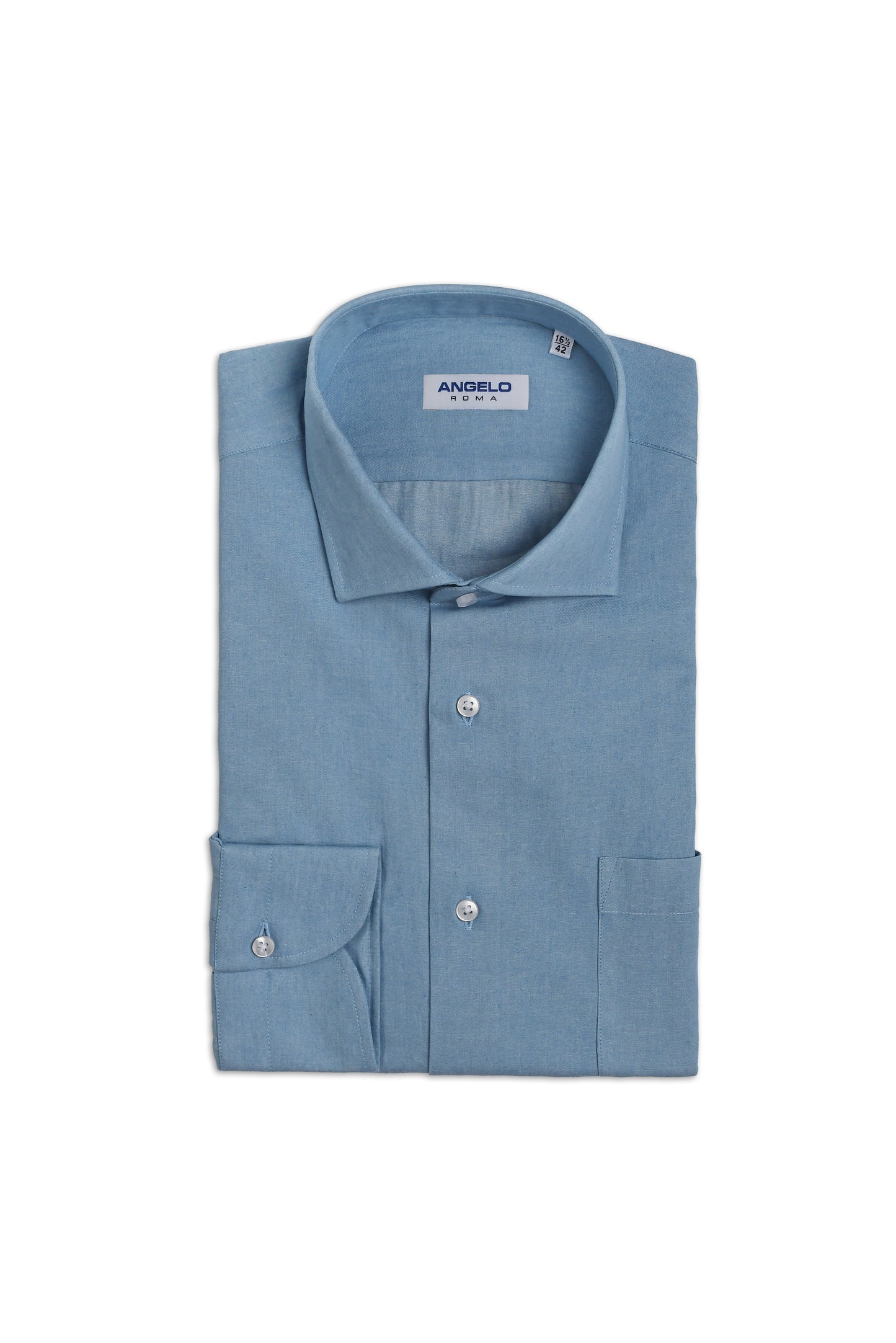 Camicia cotone effetto denim