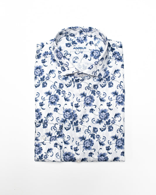 Camicia flanella fiori