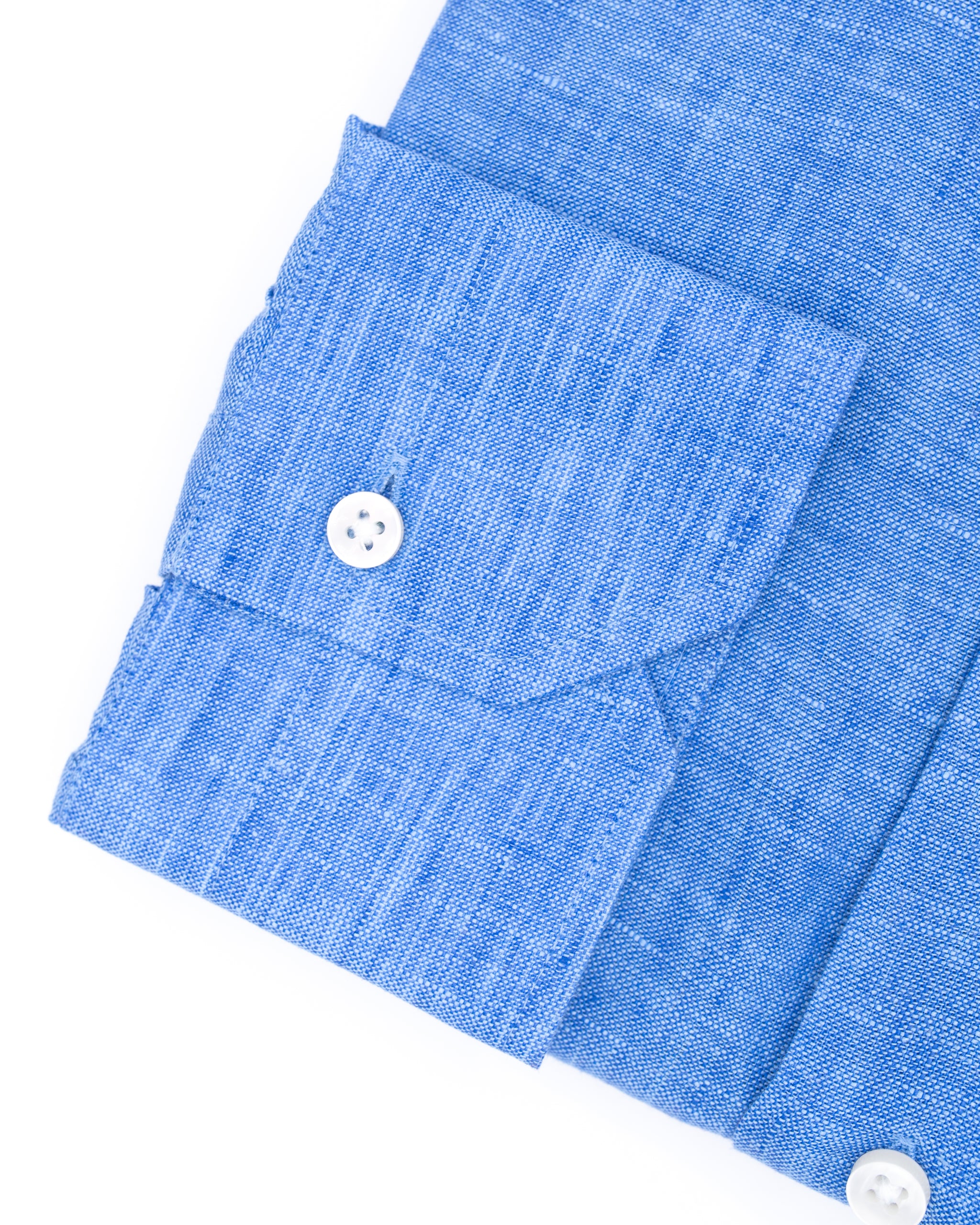 Regular fit shirt with pleats - French collar 100% linen